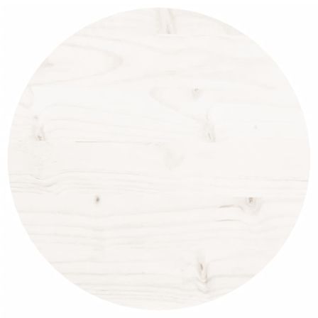 Dessus de table rond blanc Ø30x3 cm bois de pin massif