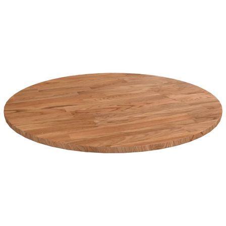 Dessus de table rond Marron clair Ø40x1,5 cm Bois chêne traité