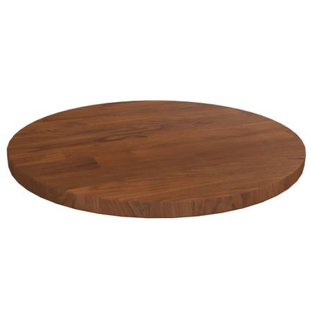 Dessus de table rond Marron foncé Ø30x1,5cm Chêne massif traité