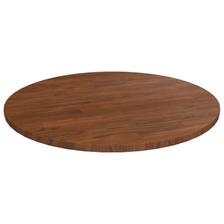 Dessus de table rond Marron foncé Ø50x1,5cm Chêne massif traité