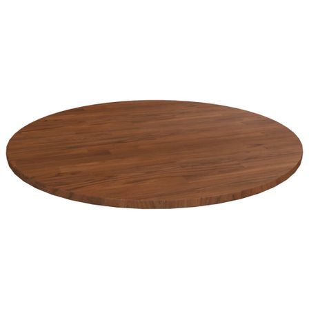 Dessus de table rond Marron foncé Ø90x1,5cm Chêne massif traité