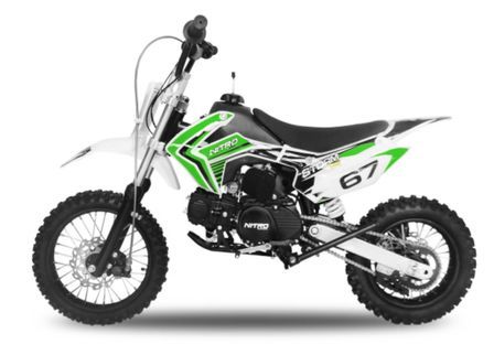 Dirt Bike 110cc Skin verte 12/10 e-start automatique 4 temps