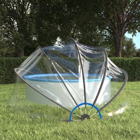 Dôme de piscine rond 406x203 cm PVC