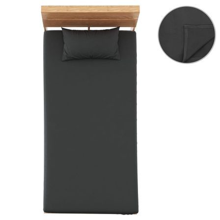 Draps de lit 2 pcs Polaire en polyester 100x200 cm Noir