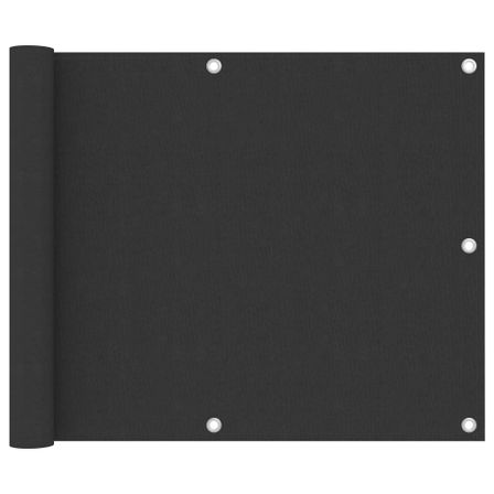 Écran de balcon Anthracite 75x500 cm Tissu Oxford