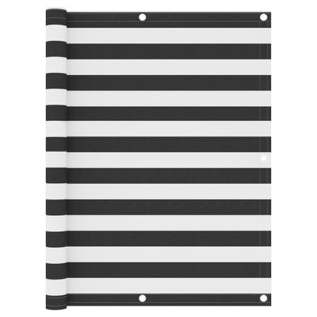 Écran de balcon Anthracite et blanc 120x500 cm Tissu Oxford