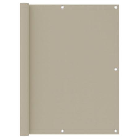 Écran de balcon Beige 120x500 cm Tissu Oxford