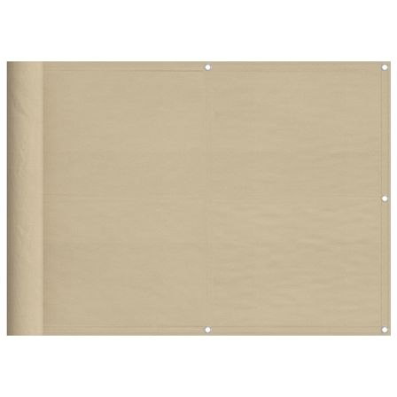 Écran de balcon beige 75x800 cm 100% polyester oxford