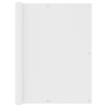 Écran de balcon Blanc 120x500 cm Tissu Oxford