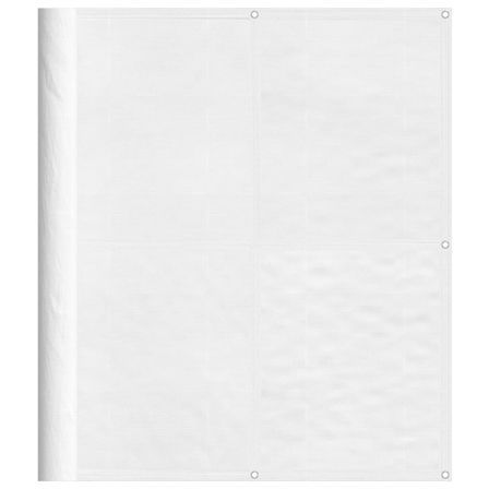 Écran de balcon blanc 120x800 cm 100% polyester oxford