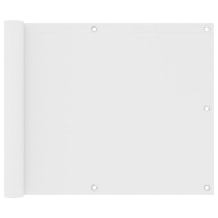 Écran de balcon Blanc 75x600 cm Tissu Oxford