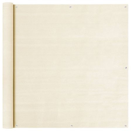 Écran de balcon Crème 120x300 cm PEHD