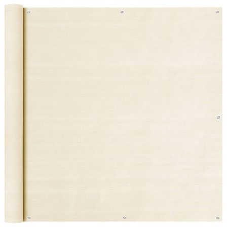 Écran de balcon Crème 120x500 cm PEHD