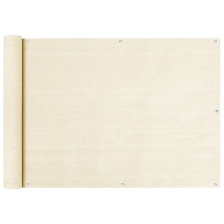 Écran de balcon Crème 75x300 cm PEHD