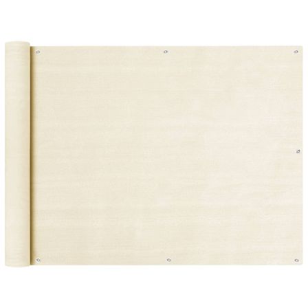 Écran de balcon Crème 90x400 cm PEHD