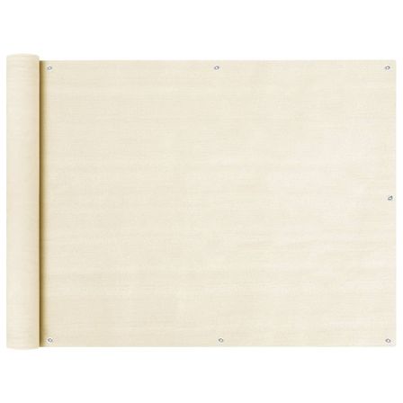 Écran de balcon Crème 90x600 cm PEHD