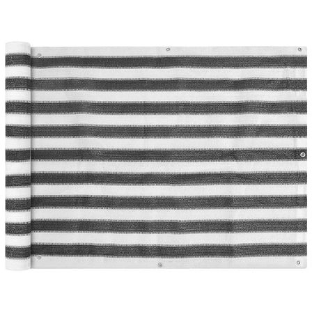 Écran de balcon en PEHD 90x400 cm Anthracite et blanc