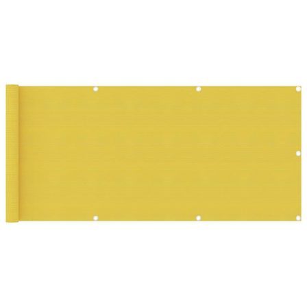 Écran de balcon Jaune 75x400 cm PEHD
