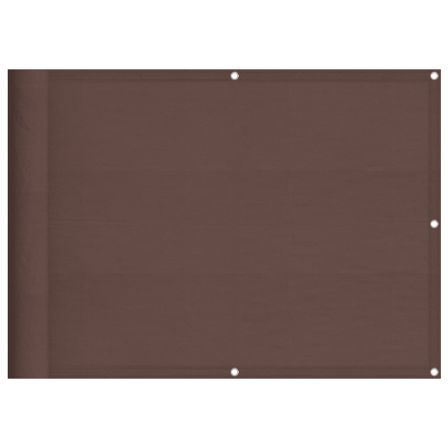Écran de balcon marron 75x800 cm 100% polyester oxford