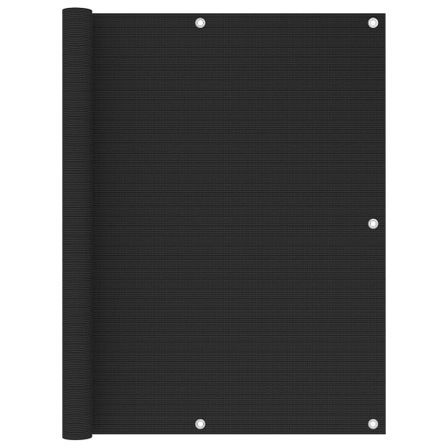 Écran de balcon Noir 120x400 cm PEHD