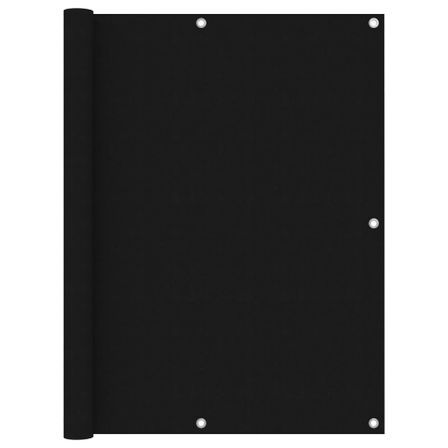 Écran de balcon Noir 120x400 cm Tissu Oxford
