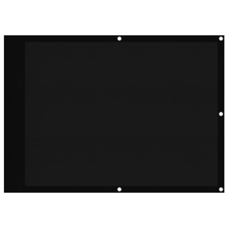 Écran de balcon noir 75x800 cm 100% polyester oxford