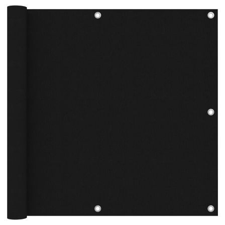 Écran de balcon Noir 90x300 cm Tissu Oxford
