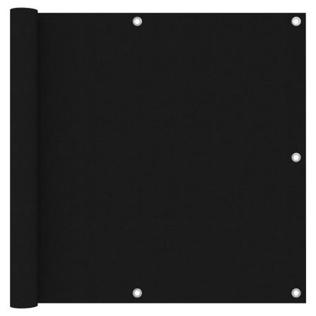 Écran de balcon Noir 90x400 cm Tissu Oxford