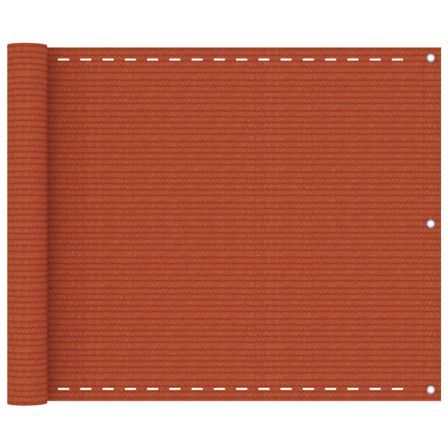 Écran de balcon Orange 75x400 cm PEHD