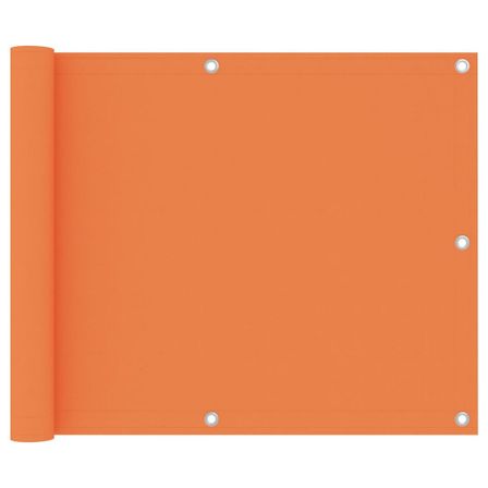 Écran de balcon Orange 75x400 cm Tissu Oxford