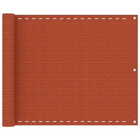 Écran de balcon Orange 75x500 cm PEHD