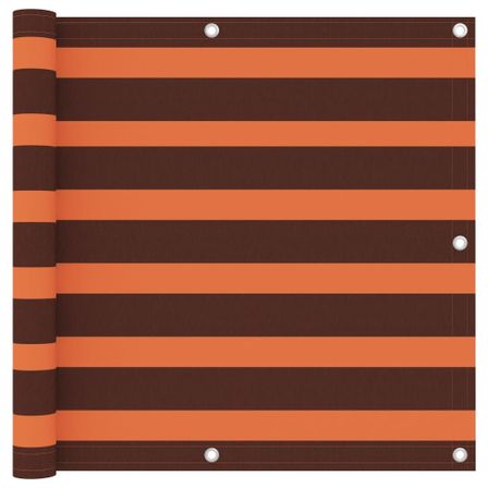 Écran de balcon Orange et marron 90x400 cm Tissu Oxford