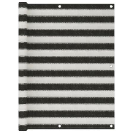 Écran de balcon PEHD 120x300 cm Anthracite et blanc