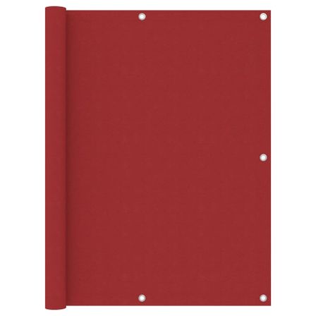 Écran de balcon Rouge 120x500 cm Tissu Oxford