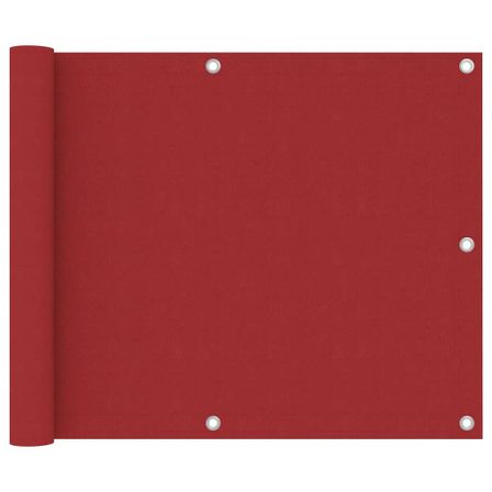 Écran de balcon Rouge 75x500 cm Tissu Oxford