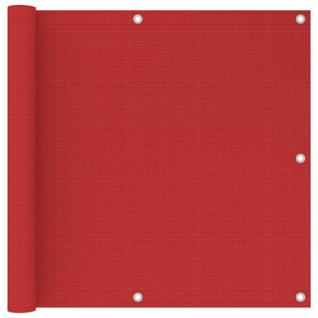 Écran de balcon Rouge 90x300 cm PEHD