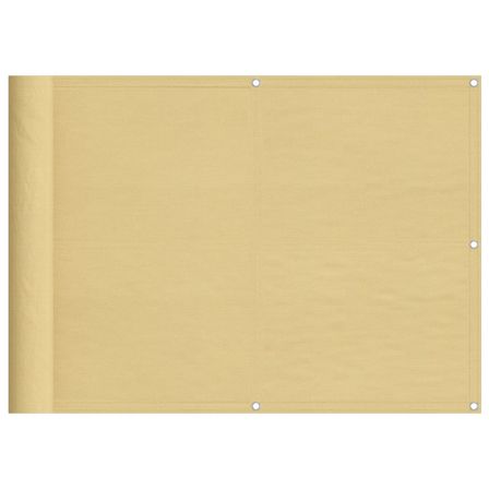 Écran de balcon sable 75x500 cm 100% polyester oxford
