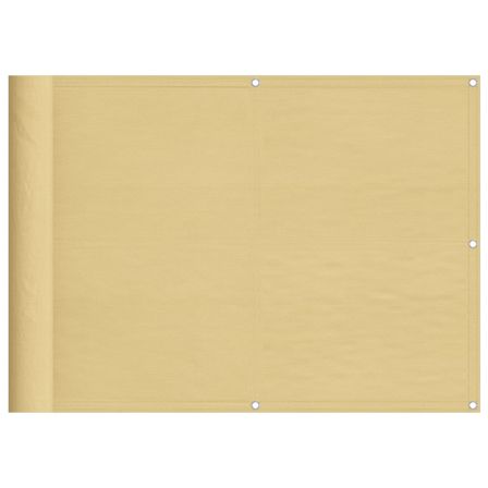 Écran de balcon sable 75x600 cm 100% polyester oxford