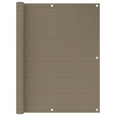 Écran de balcon Taupe 120x600 cm PEHD