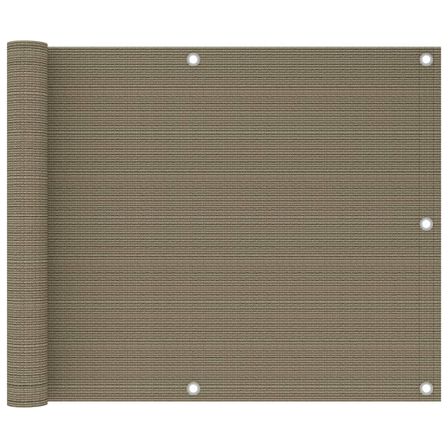 Écran de balcon Taupe 75x300 cm PEHD