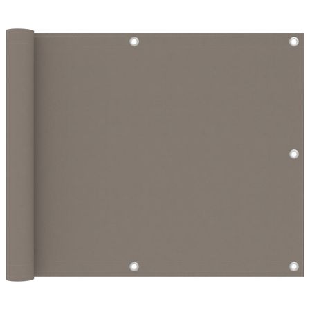 Écran de balcon Taupe 75x300 cm Tissu Oxford