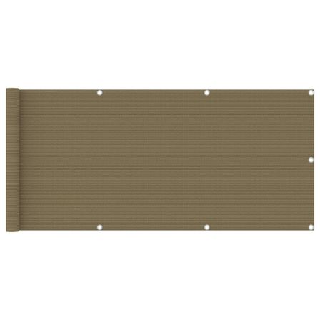 Écran de balcon Taupe 75x400 cm PEHD