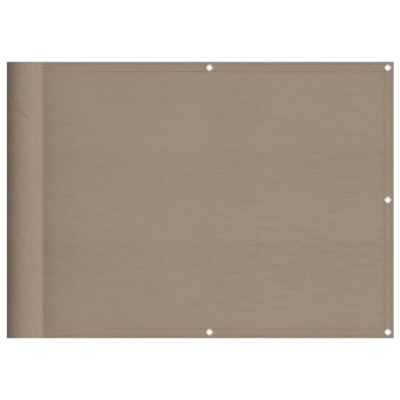 Écran de balcon taupe 75x800 cm 100% polyester oxford
