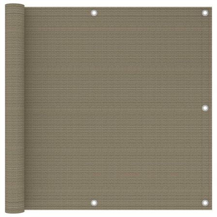 Écran de balcon Taupe 90x300 cm PEHD