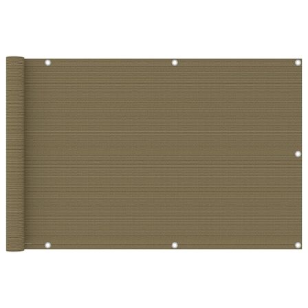 Écran de balcon Taupe 90x600 cm PEHD