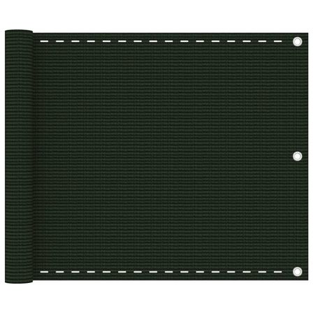 Écran de balcon Vert foncé 75x300 cm PEHD