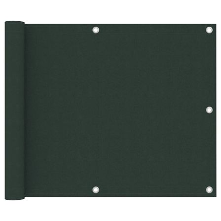 Écran de balcon Vert foncé 75x400 cm Tissu Oxford