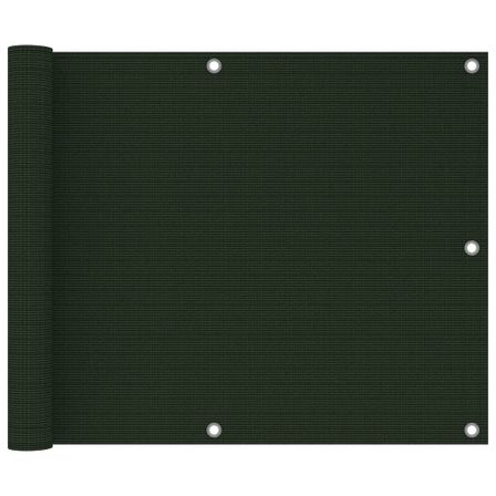 Écran de balcon Vert foncé 75x500 cm PEHD