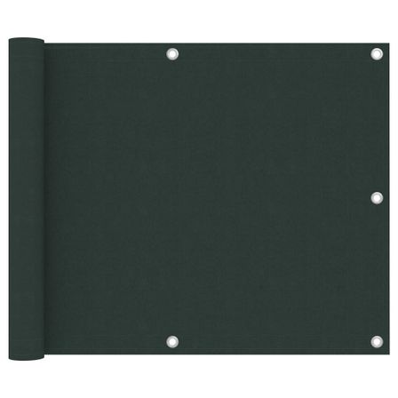 Écran de balcon Vert foncé 75x600 cm Tissu Oxford