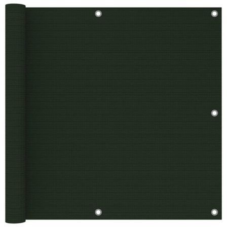 Écran de balcon Vert foncé 90x500 cm PEHD